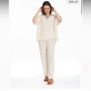 Oh my Gauze! kat top one size cream 100% cotton